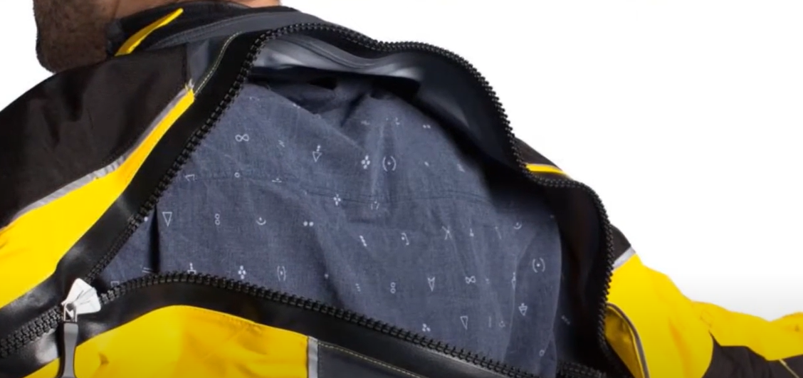 dual cinch system dry suit
